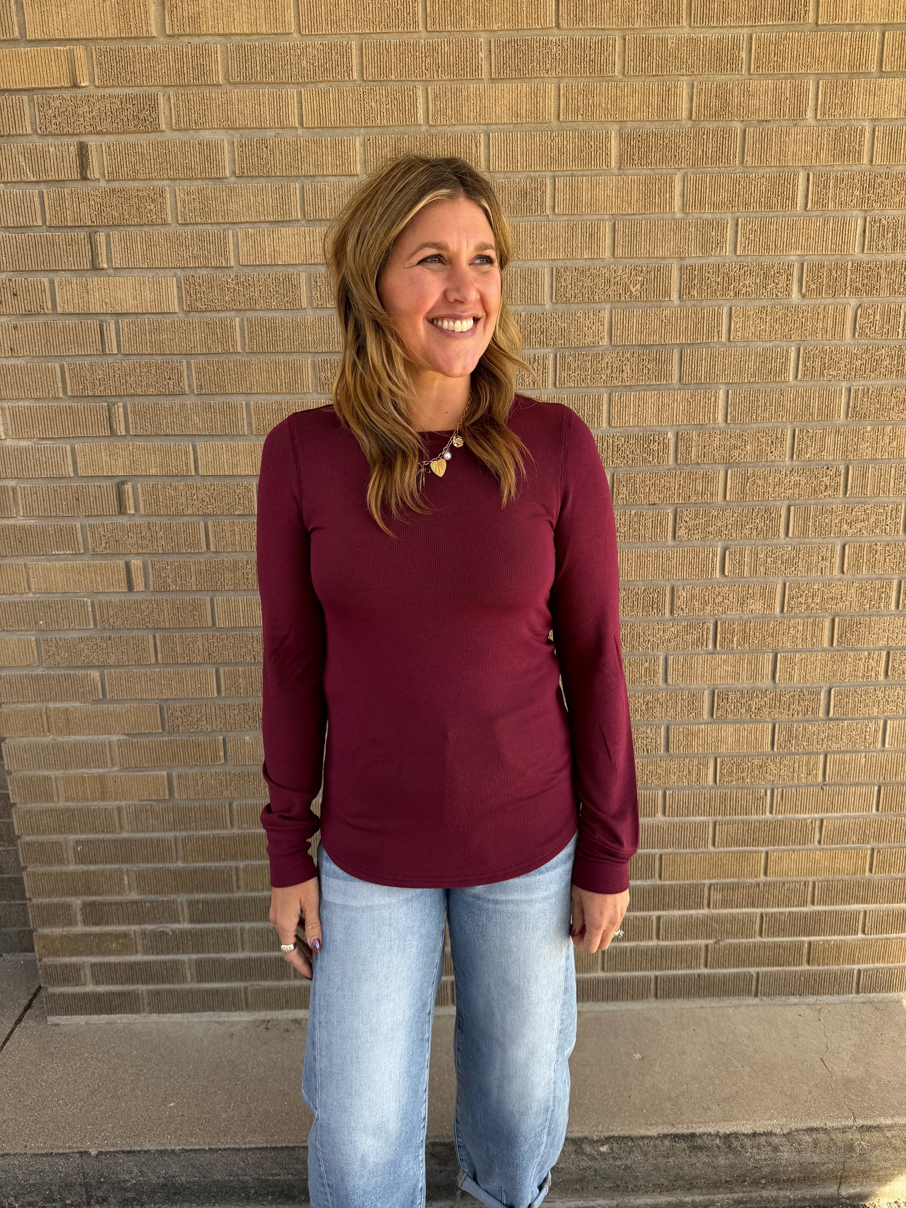 Stacy Top - Deep Maroon