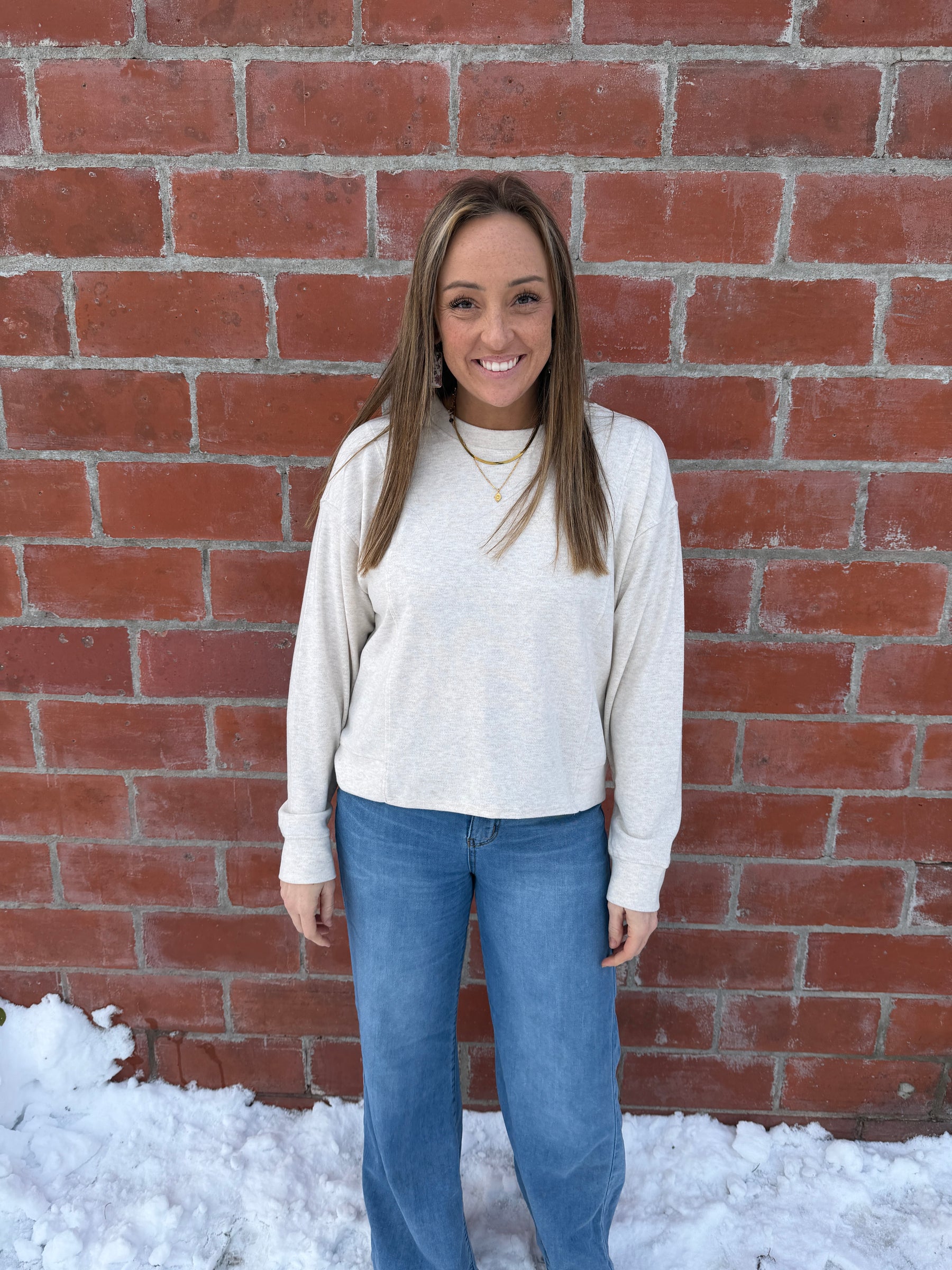 Janie Top - Heather Oatmeal