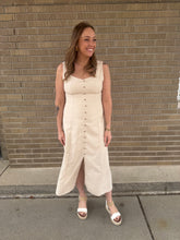Khaki Button Up Dress