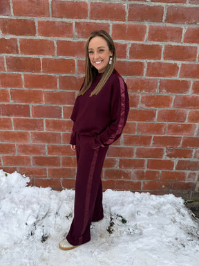 A Touch of Satin Top - Dark Cherry