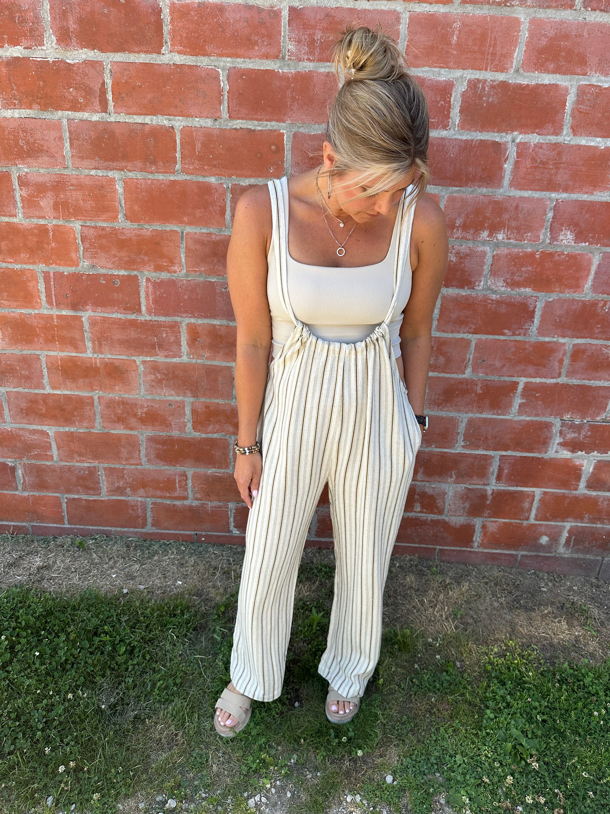 Wide Leg Linen Overalls