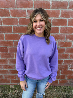 Oversized Lavender Crewneck