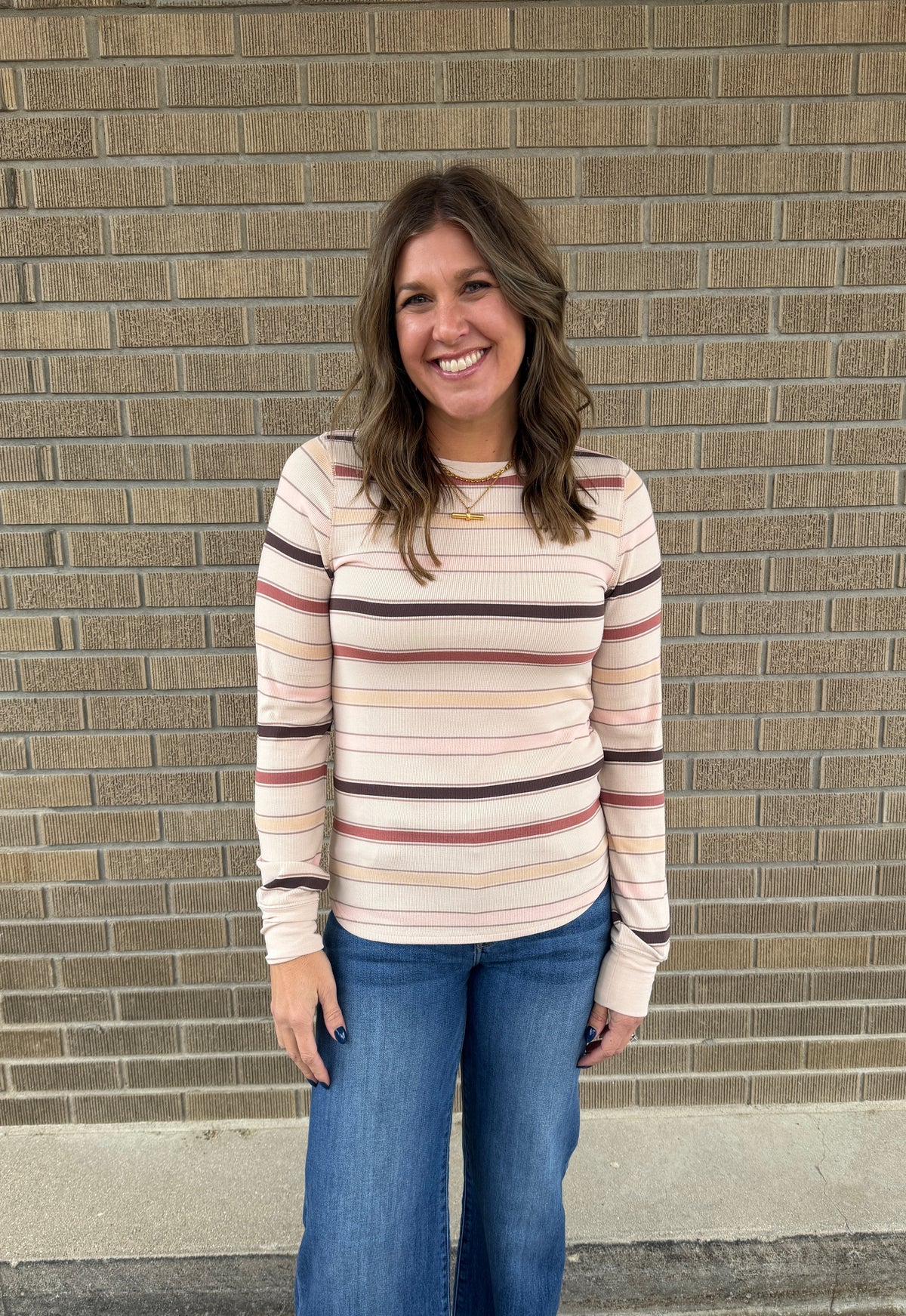 Stacy Top - Autumn Stripe