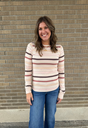 Stacy Top - Autumn Stripe