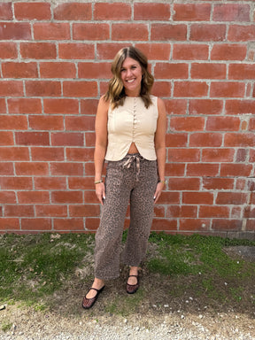 Leopard Barrel Jeans