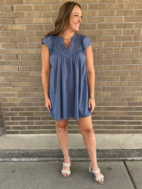 All In The Details Blue Dress