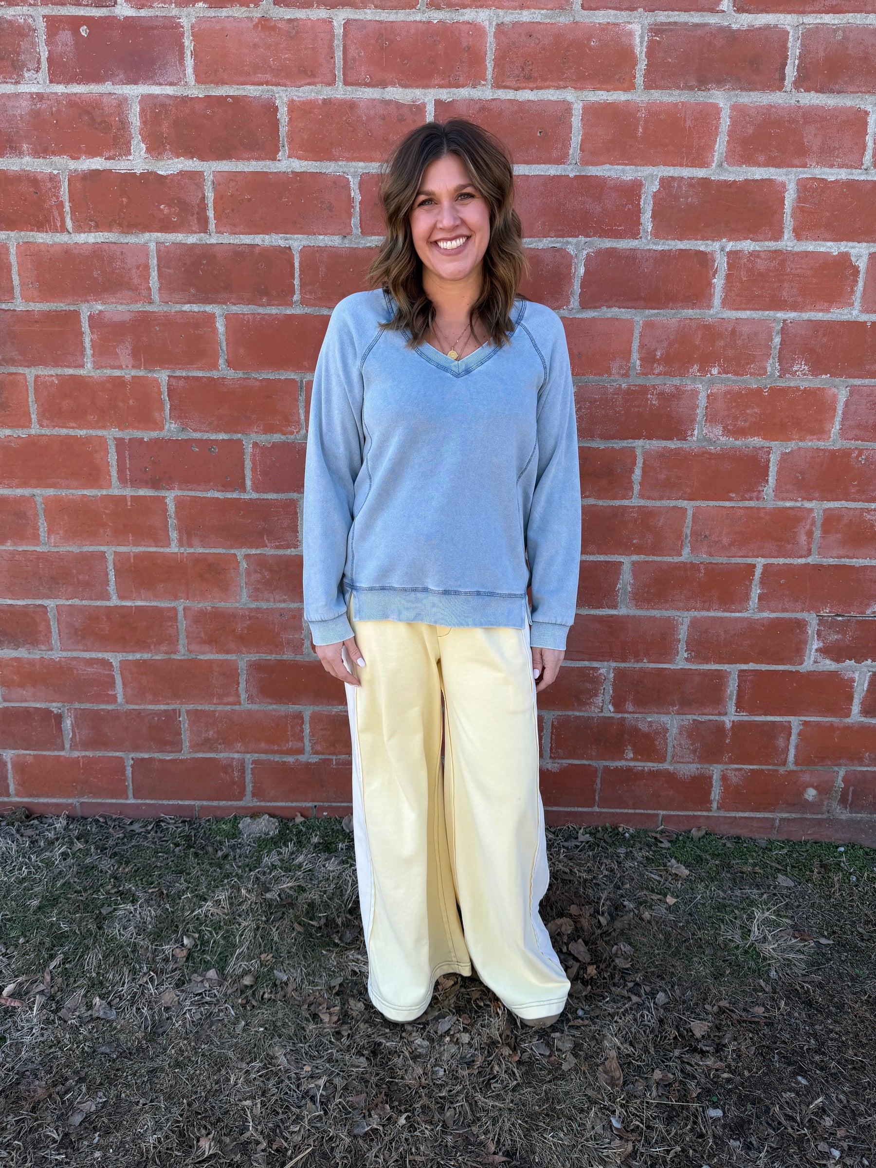 Lemon Cream & Blue Dreams Pants