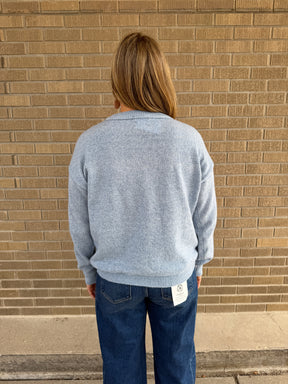 Lightweight Knit Sweater - Ocean Blue