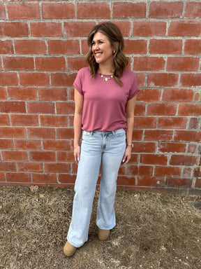 Pretty In Marsala Top