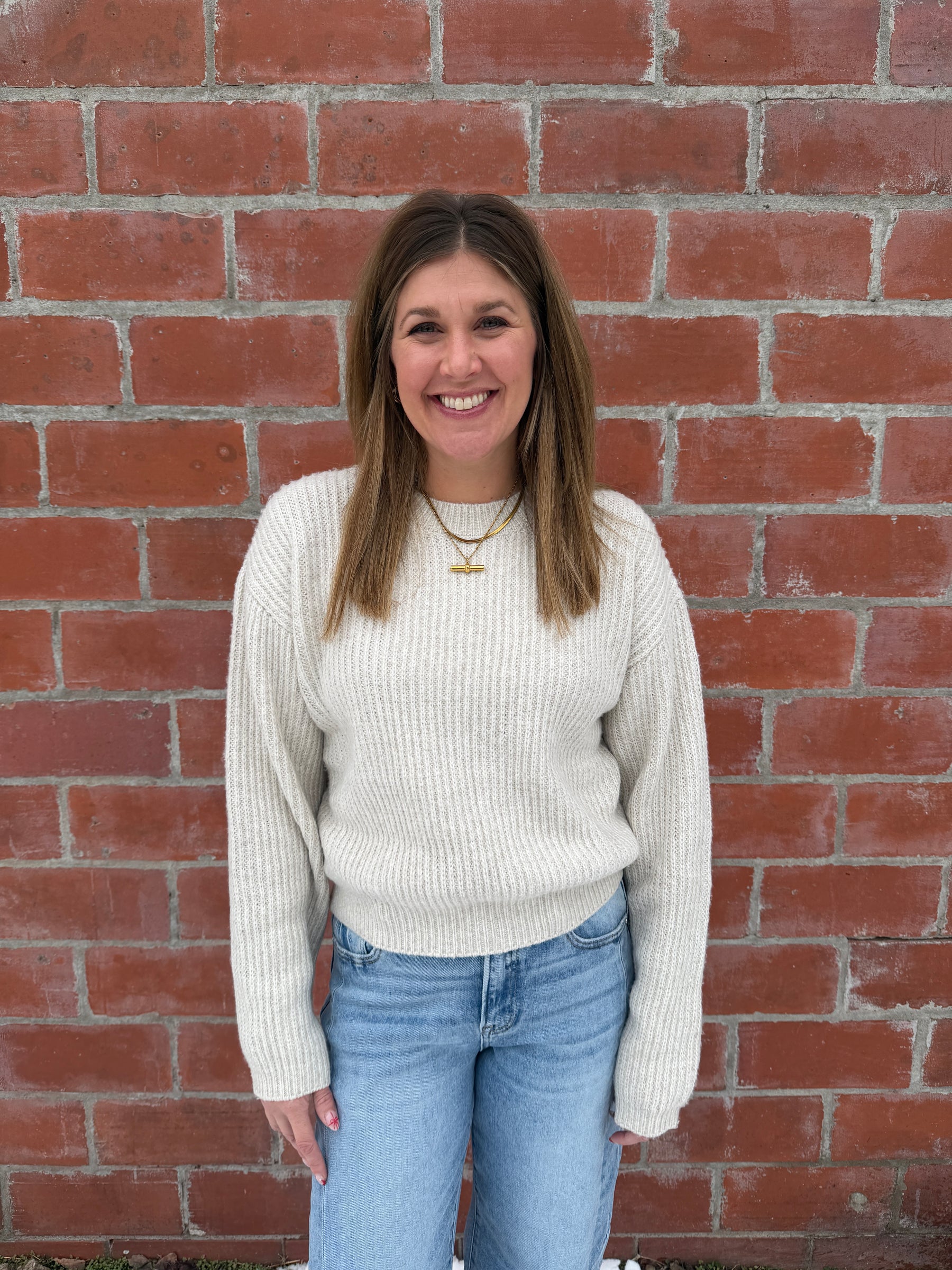 Perfect Crewneck Sweater - Cream