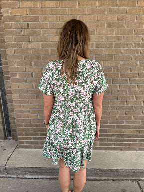 Green Floral Dress