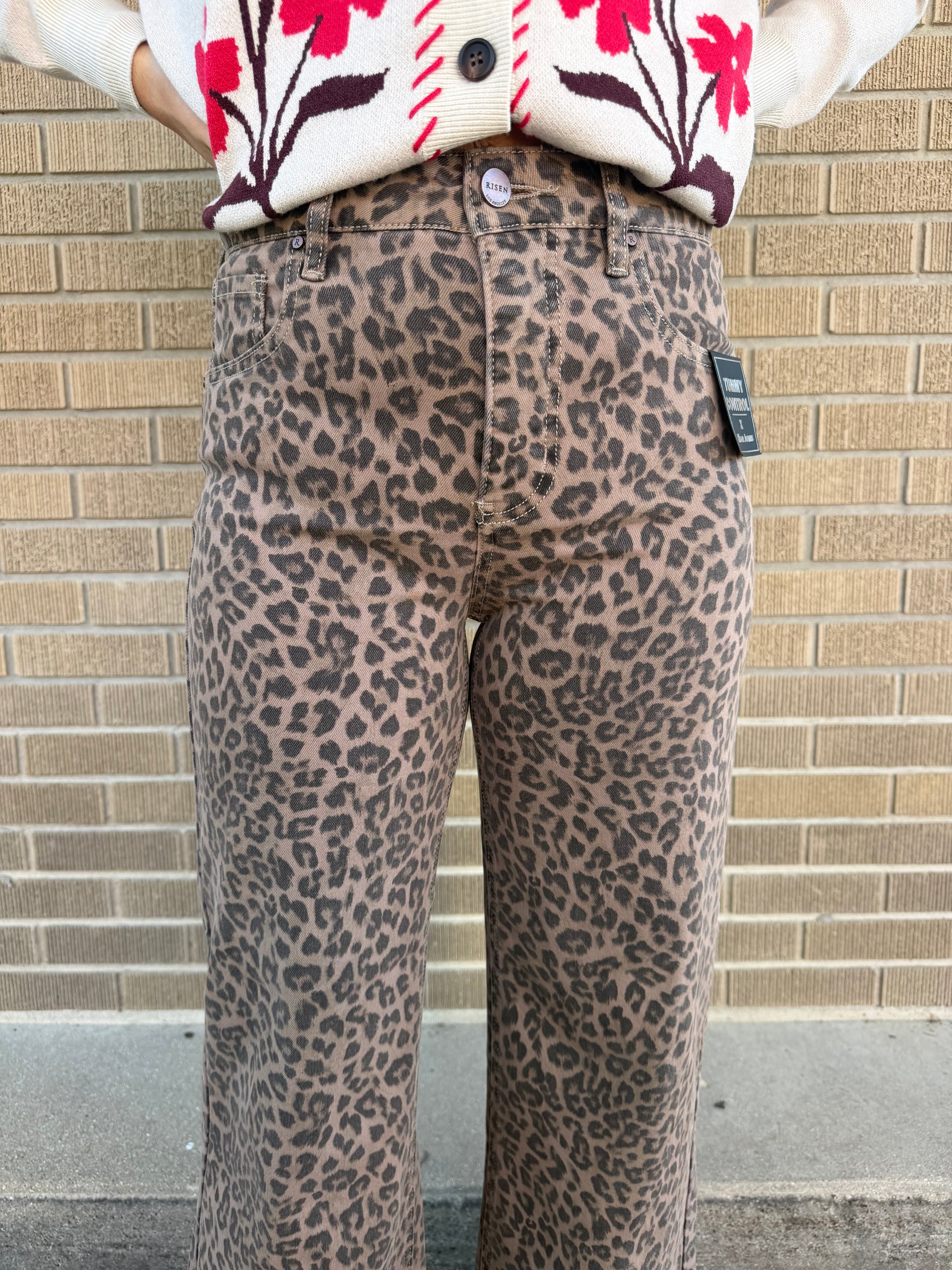 Leopard Crop Straight Leg