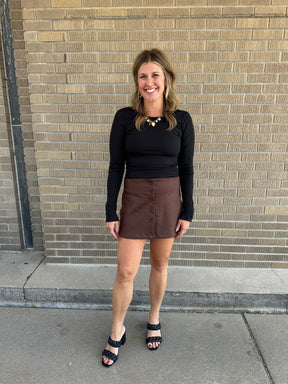 Peep The Back Black Top