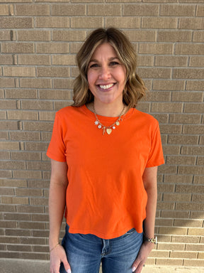 Basic Boxy Tee - Tomato