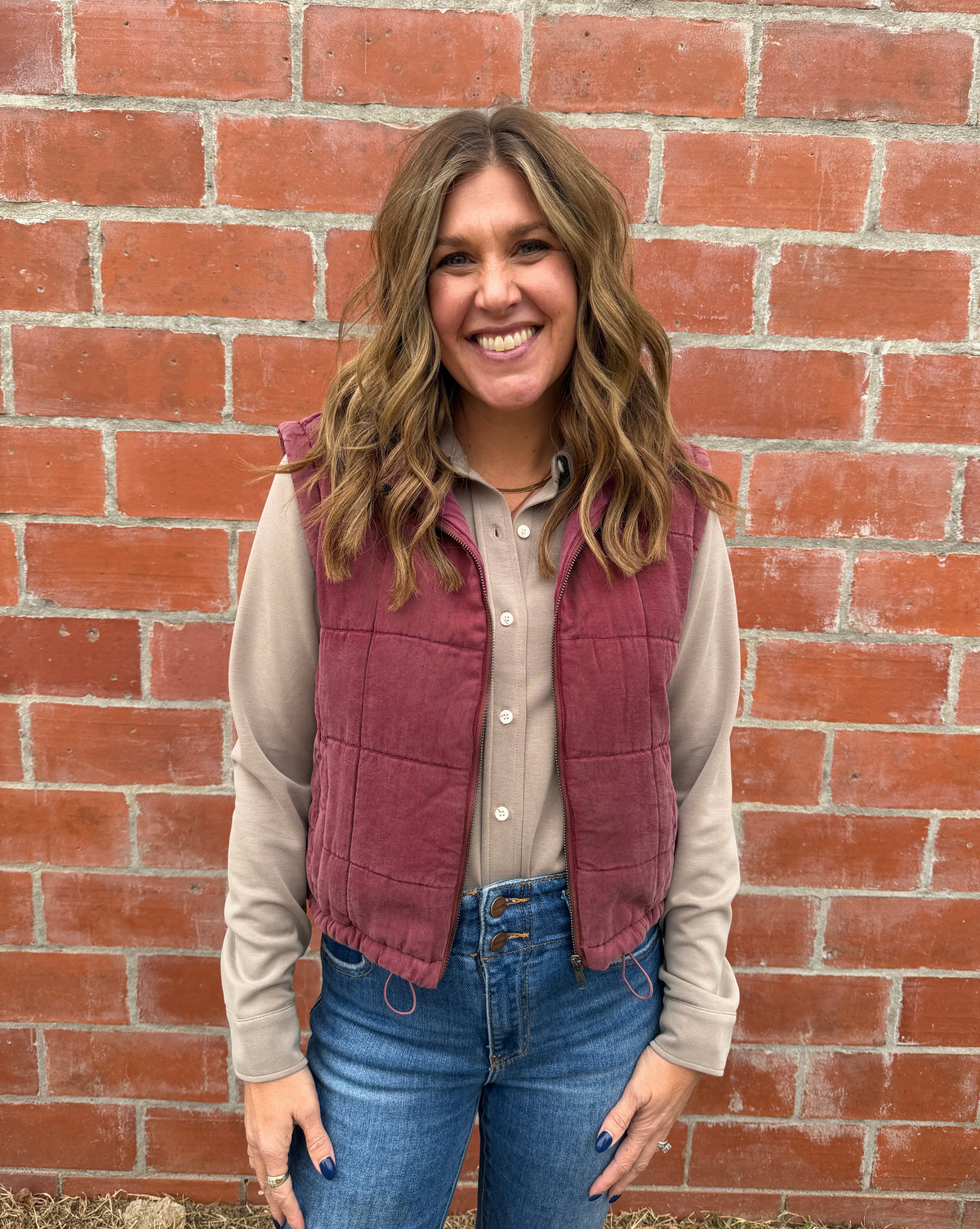 Brina Vest - Crushed Berry