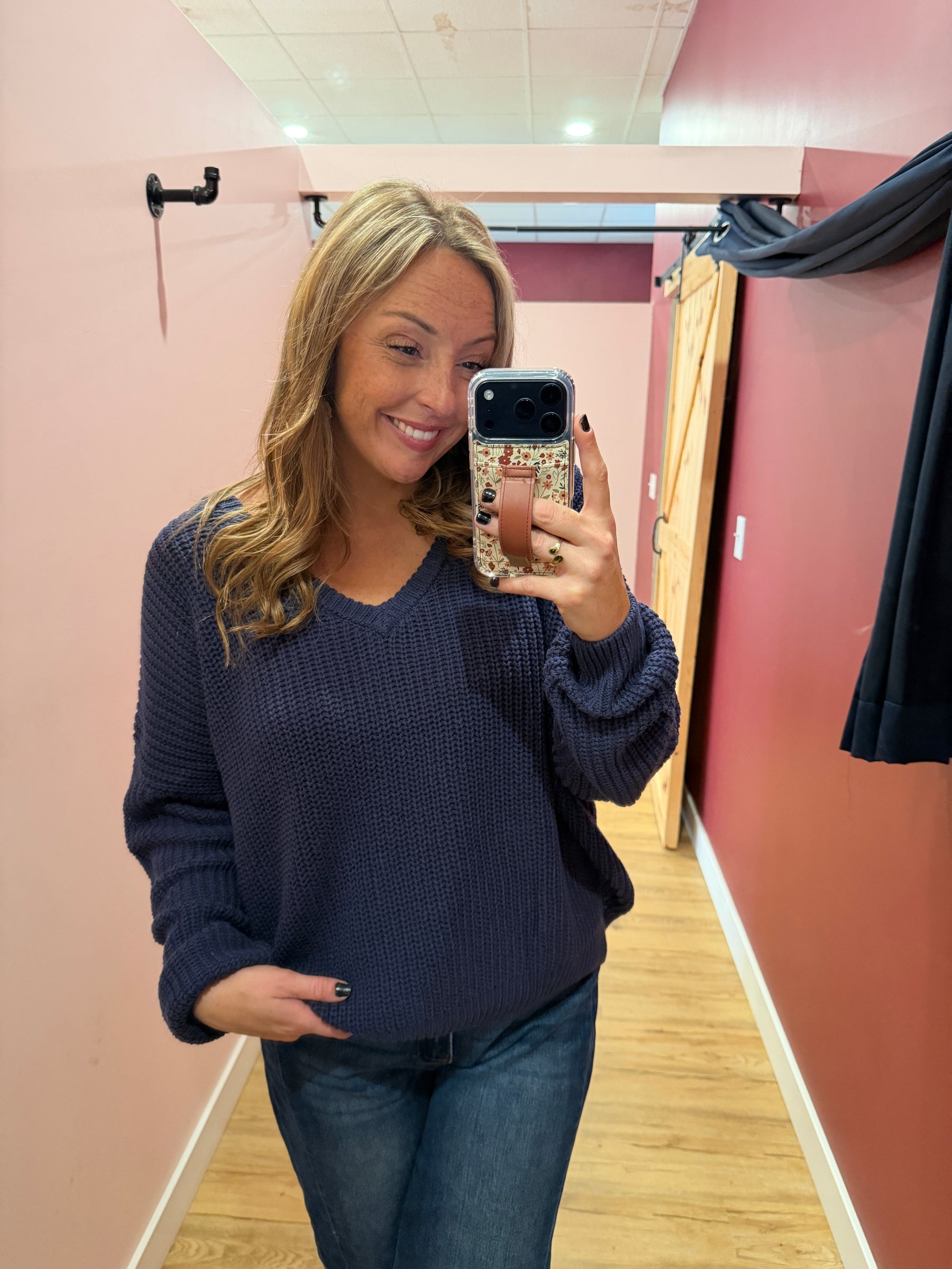 Midnight Blue Knit Sweater