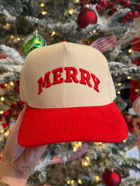 Corduroy Merry Hat - Red
