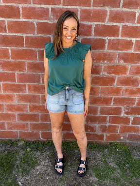 Smocked Emerald Blouse