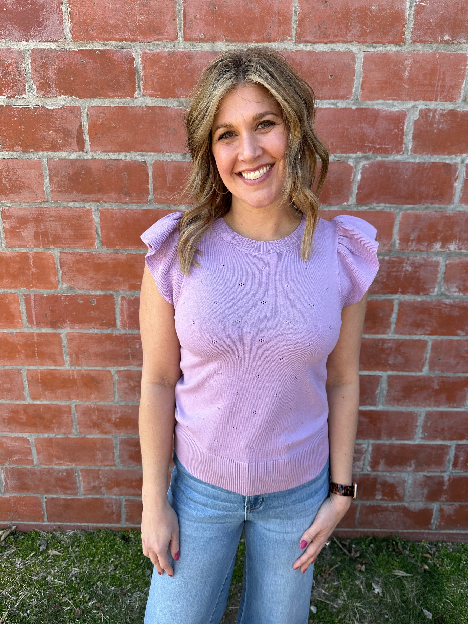 Lavender Sweater Top