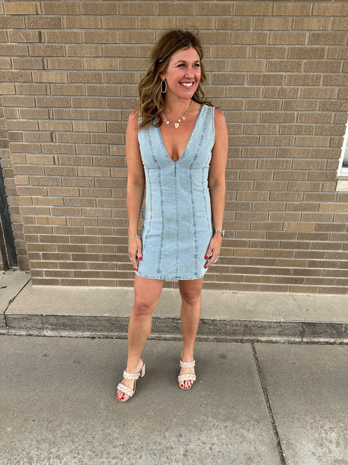 Eyes On You Denim Dress