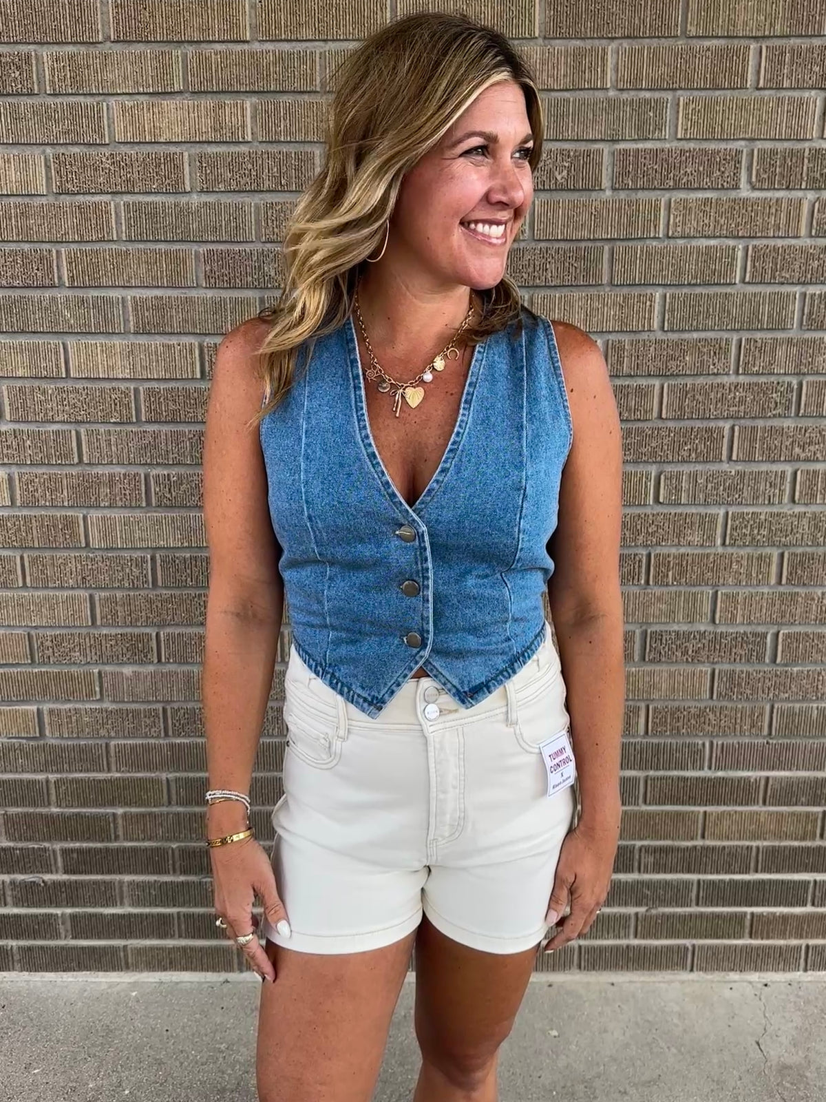 Anything But Basic Denim Vest