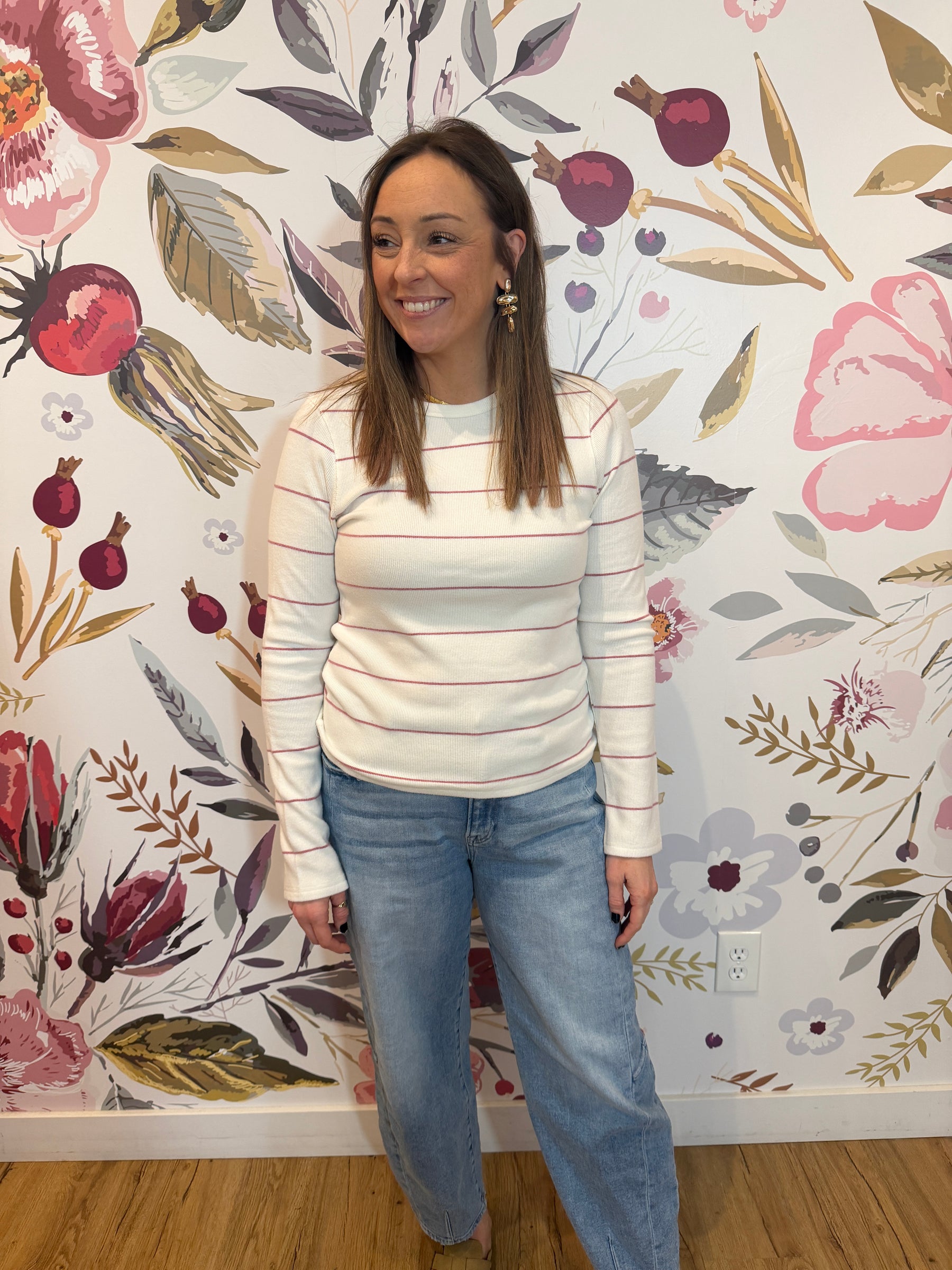 Alder Top - Ivory Rose