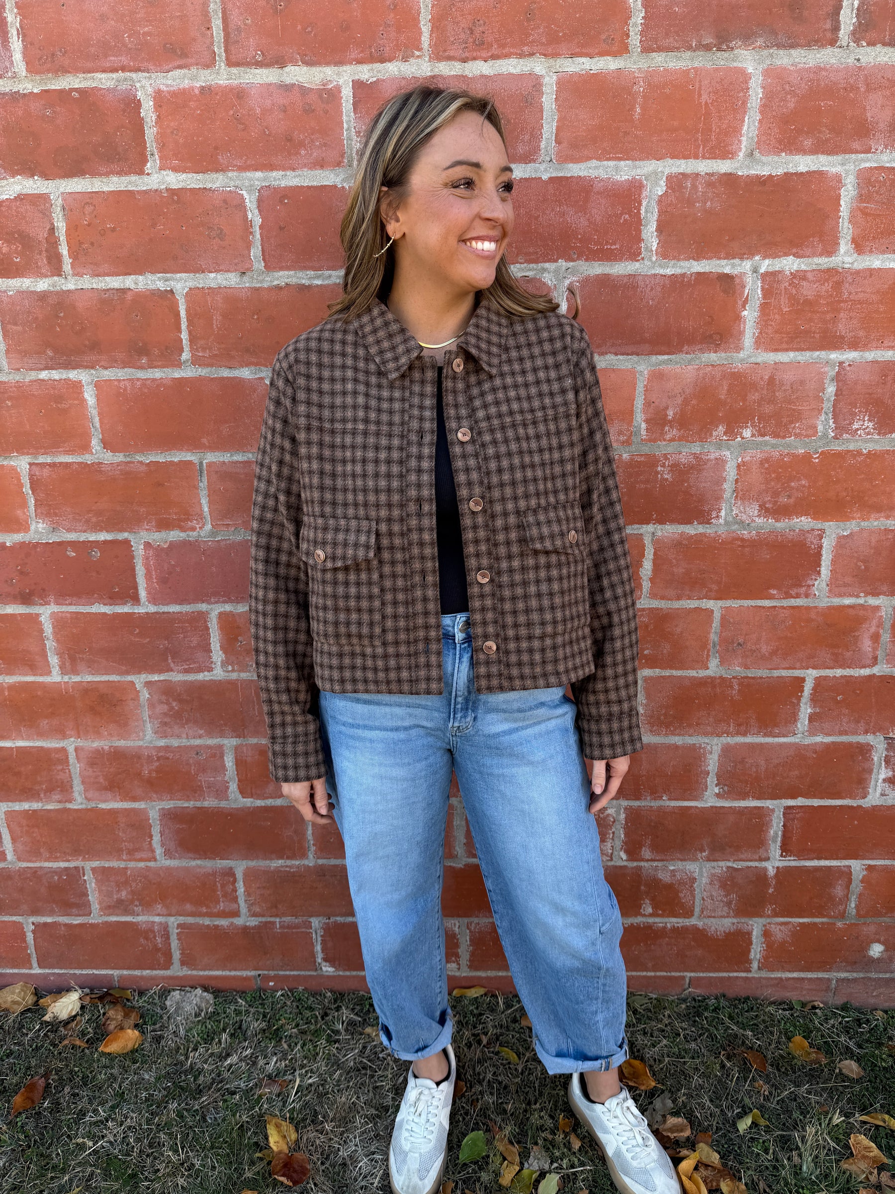 Plaid Crop Jacket