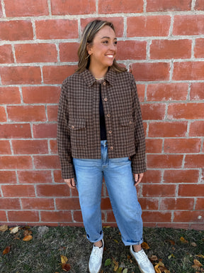 Plaid Crop Jacket