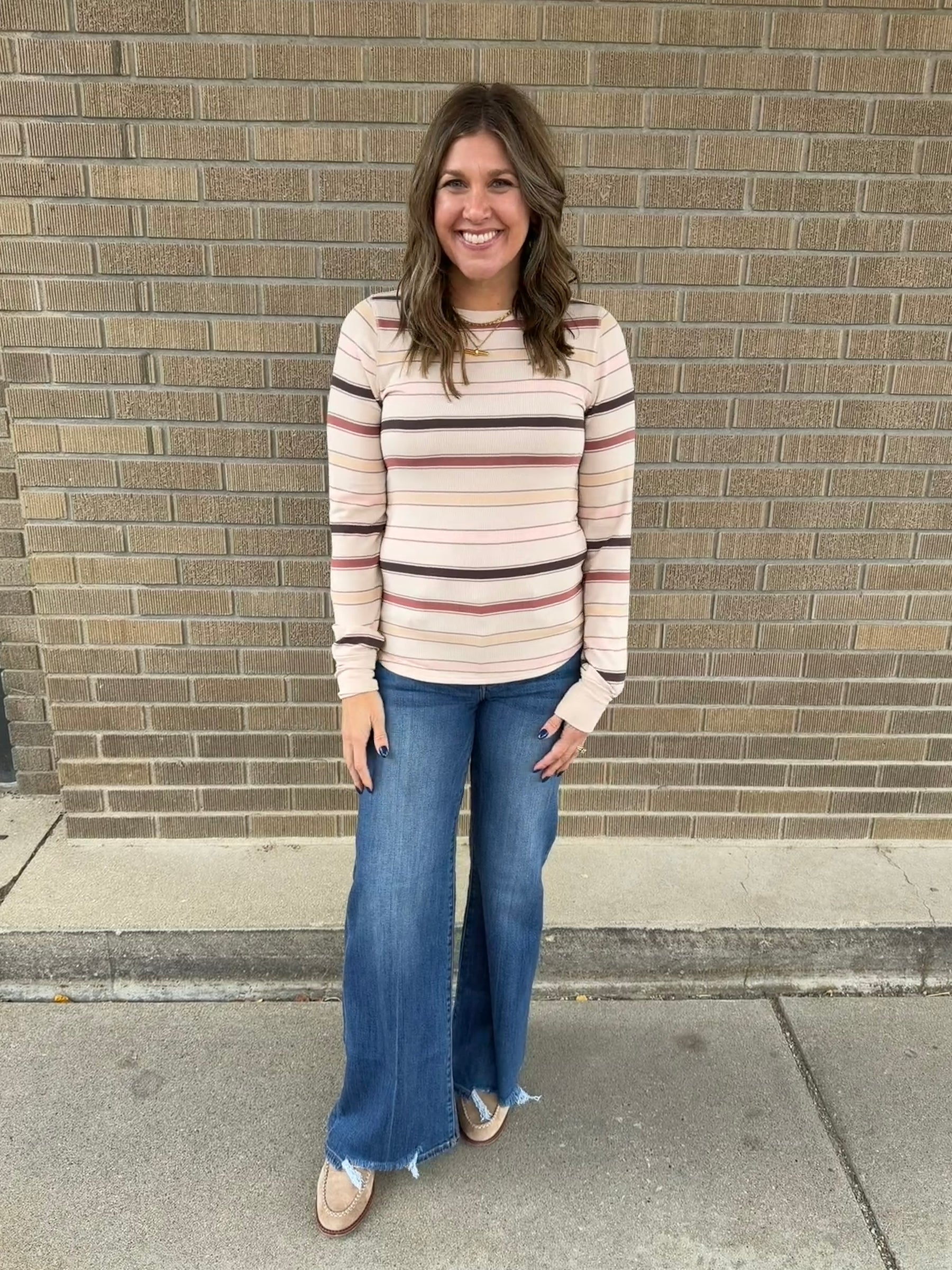 Stacy Top - Autumn Stripe