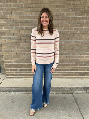 Stacy Top - Autumn Stripe