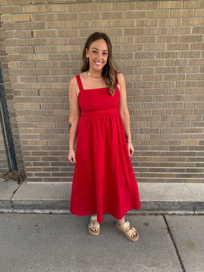 Red Midi Dress