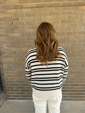 Classic Stripe Sweater - Cream