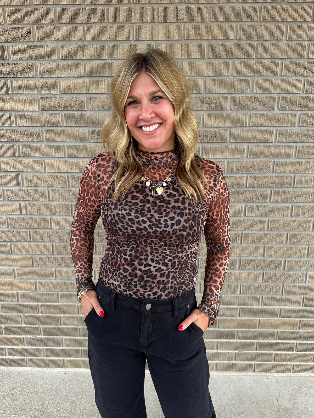 Leopard Layering Top
