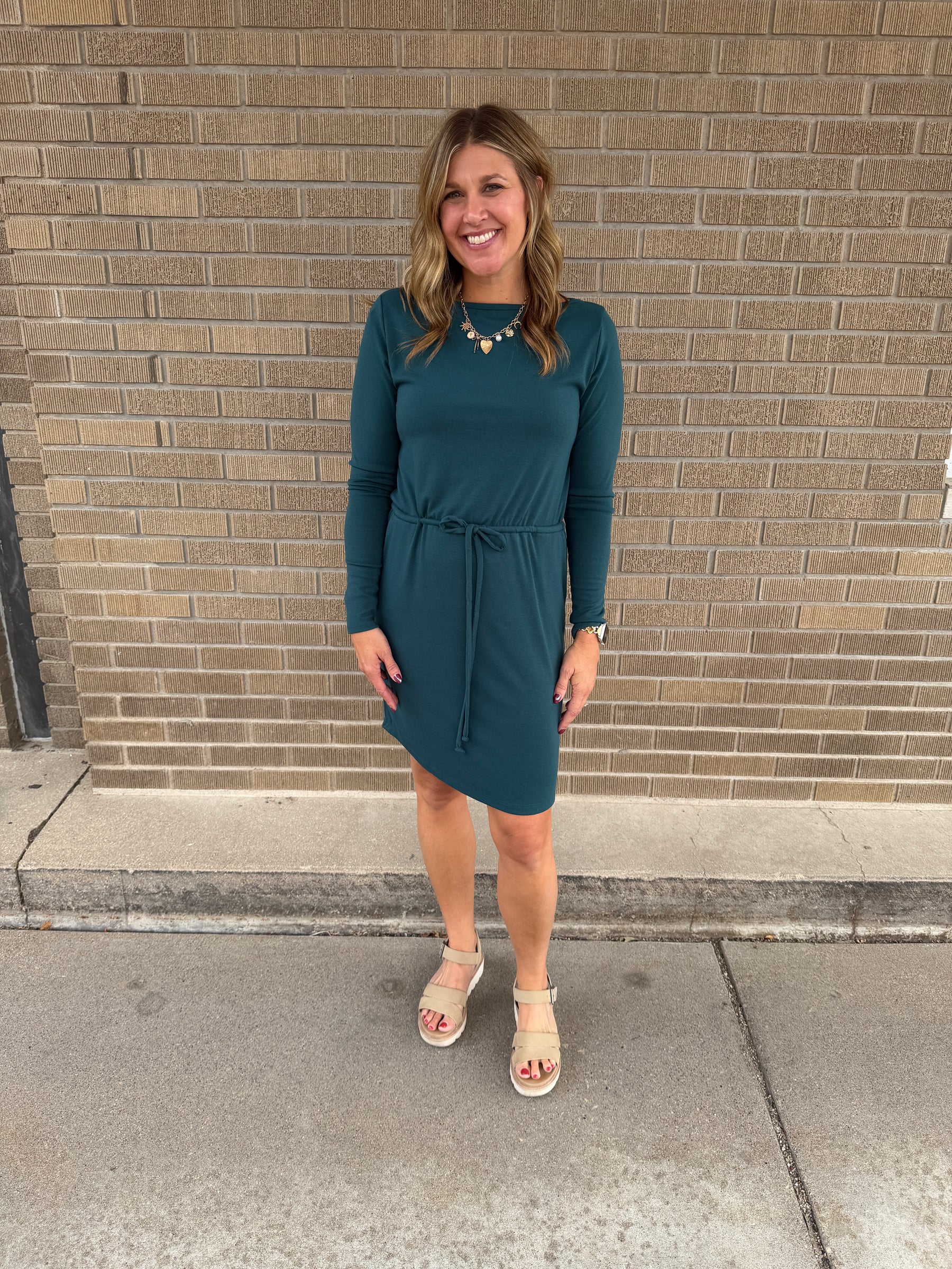 Cute and Casual Teal Dress