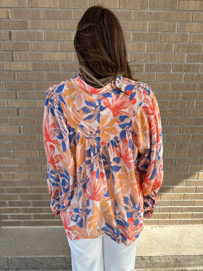 Just Be Happy Floral Top