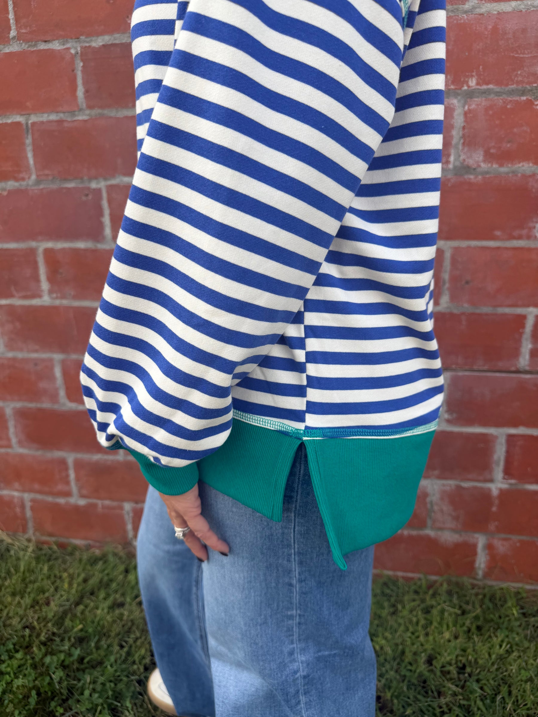 Blue/Green Stripe Pullover