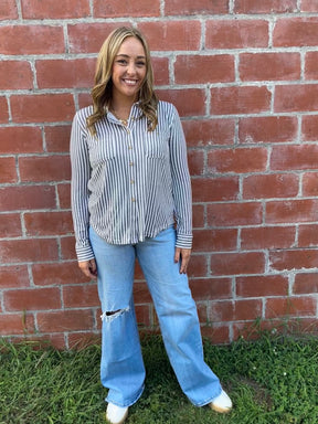 Buttery Soft Button Down - Charcoal