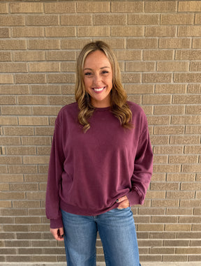 Oversized Sweatshirt - Dark Cherry