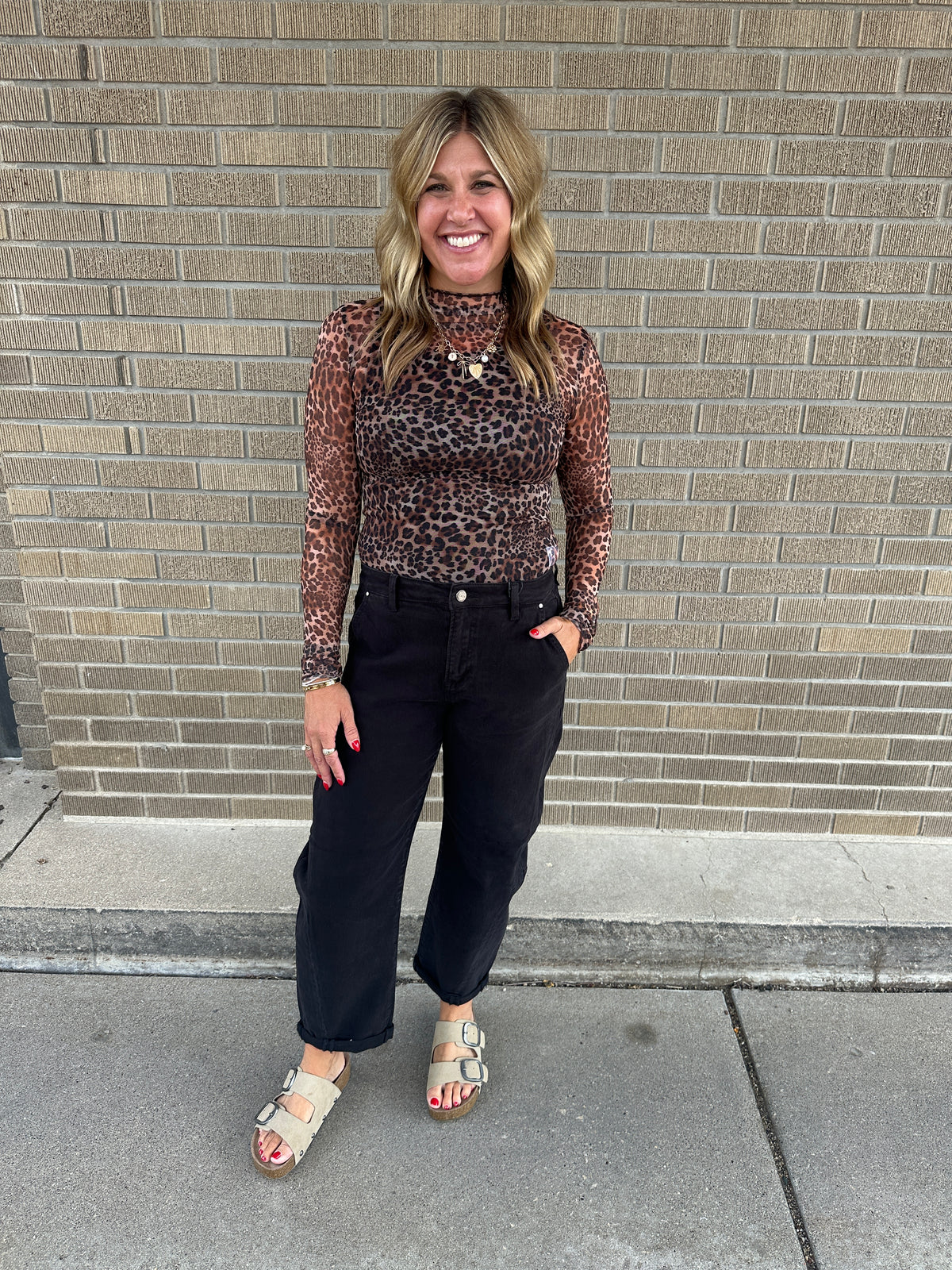 Leopard Layering Top