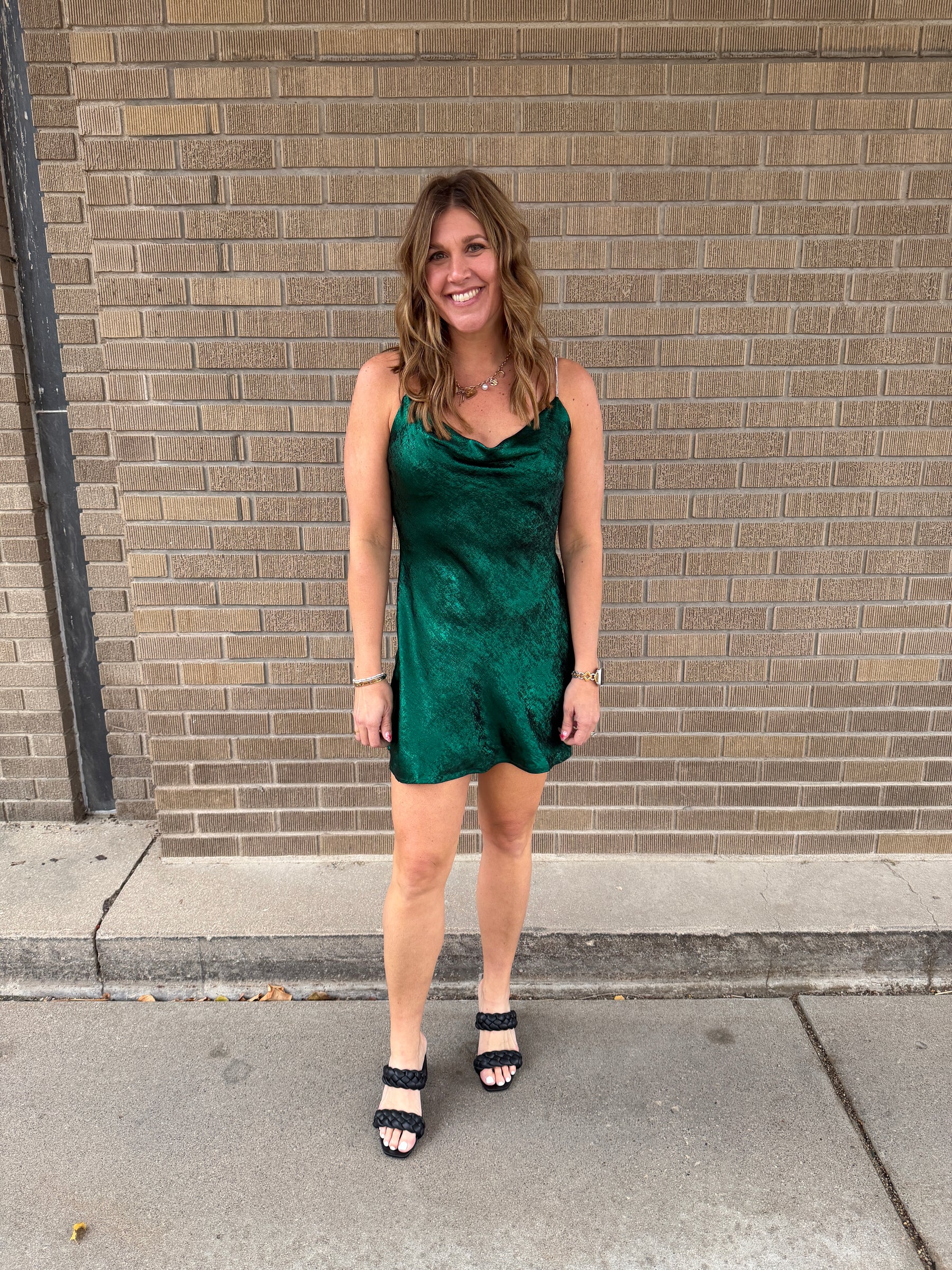 Festive in Emerald Dress