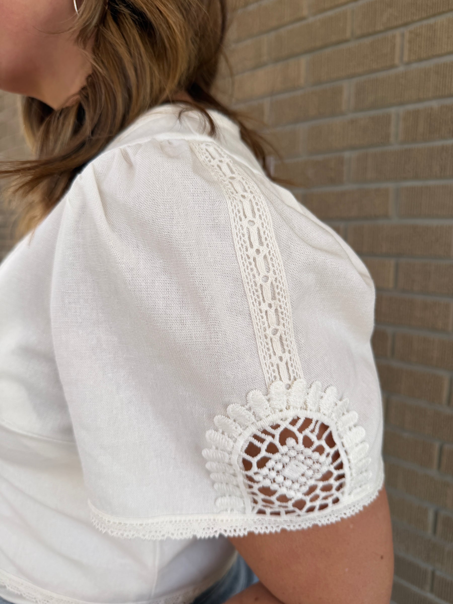White Tie Front Crop Top