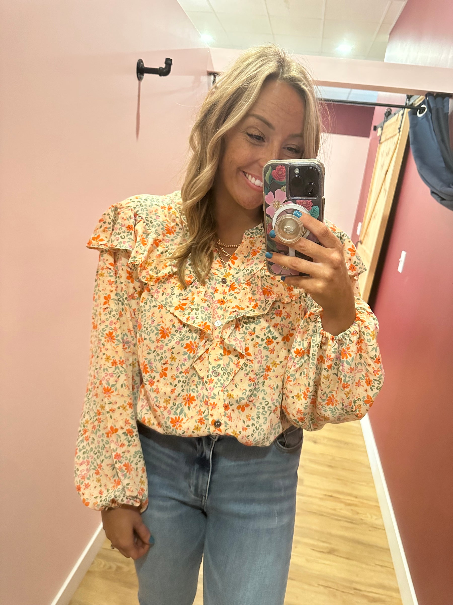 Good Vibes Floral Blouse