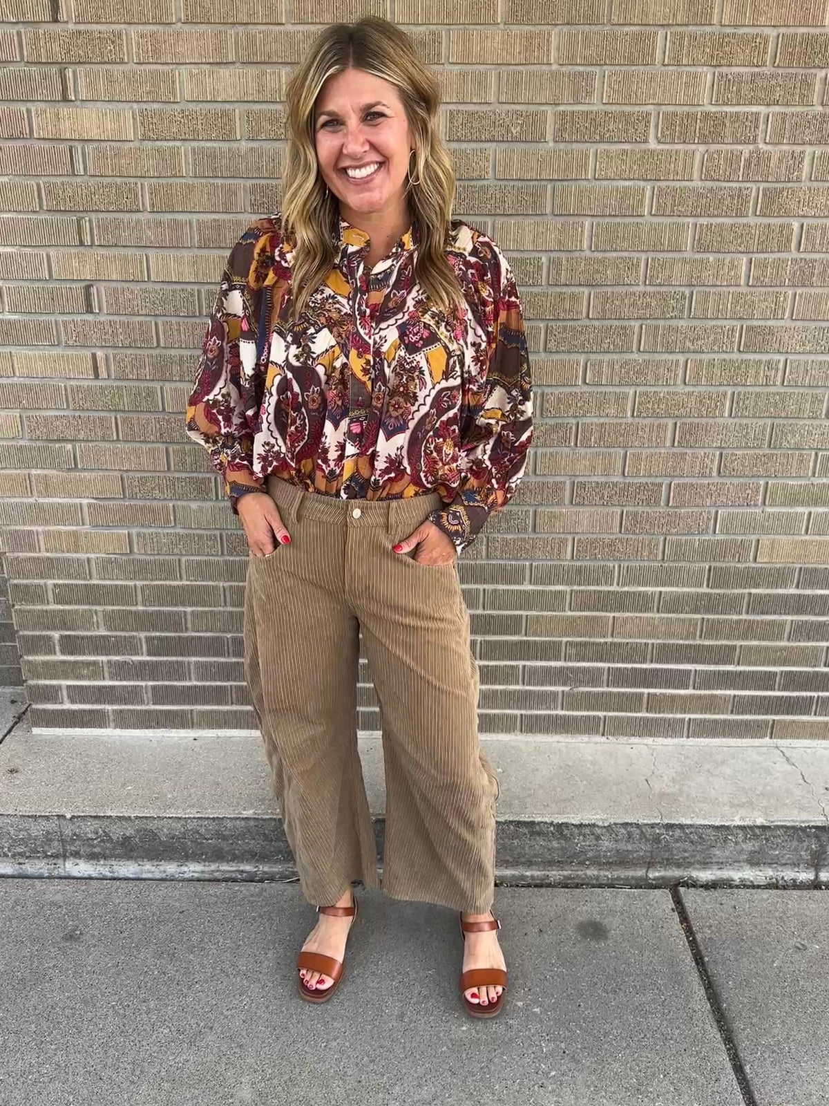 Corduroy Barrel Jeans