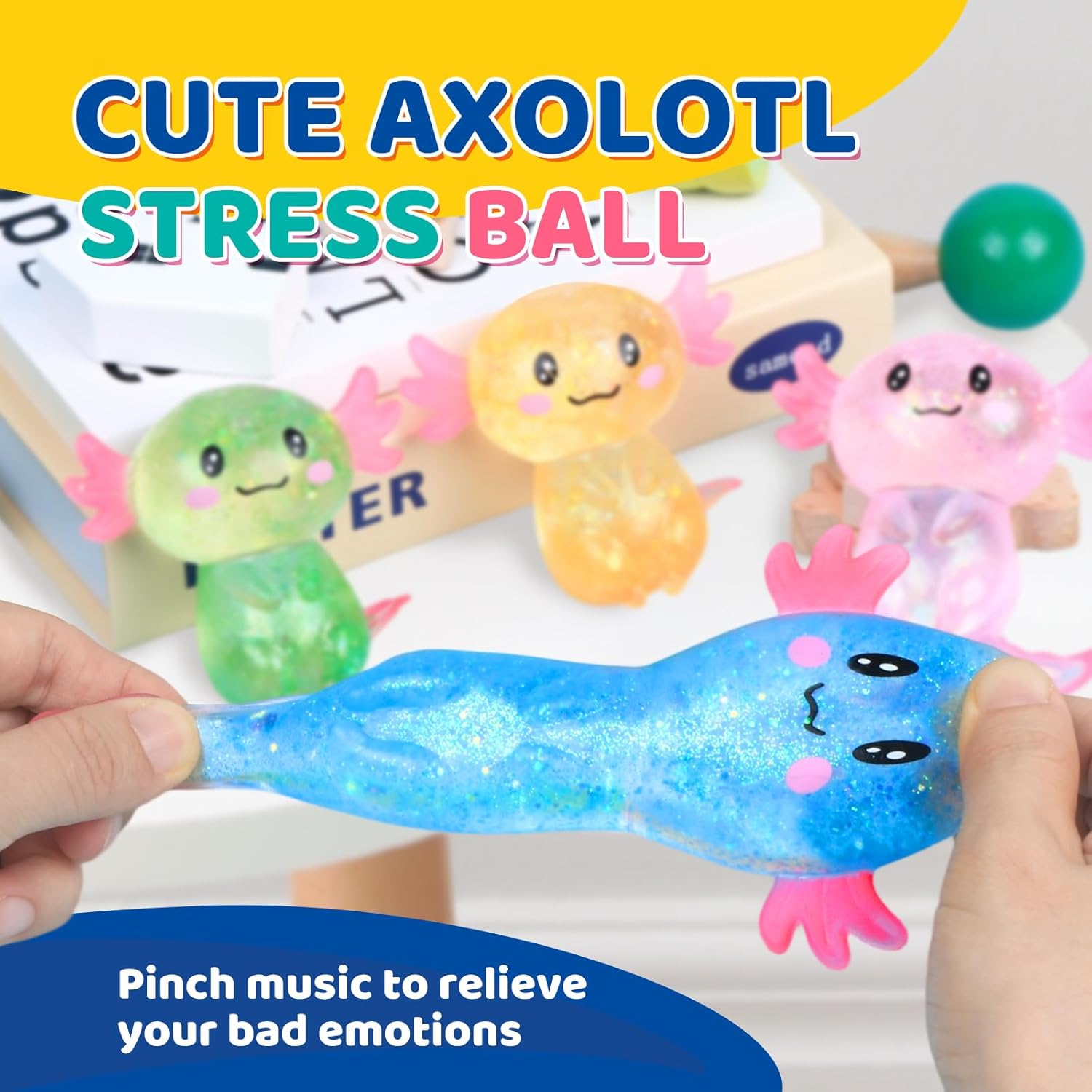 Axolotol Glitter Squishy