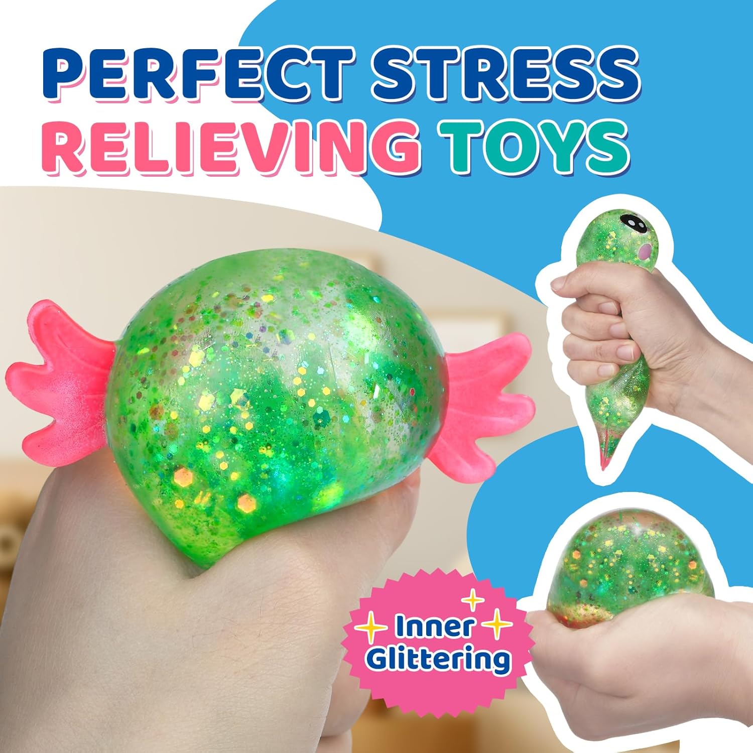 Axolotol Glitter Squishy