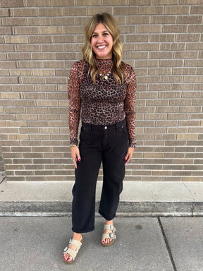 Leopard Layering Top