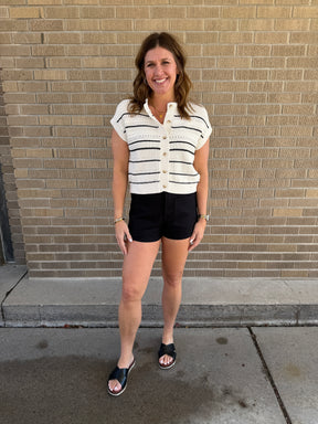 Easy Peasy Cream Sweater Top