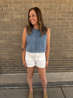 Caught Your Eye Denim Tank