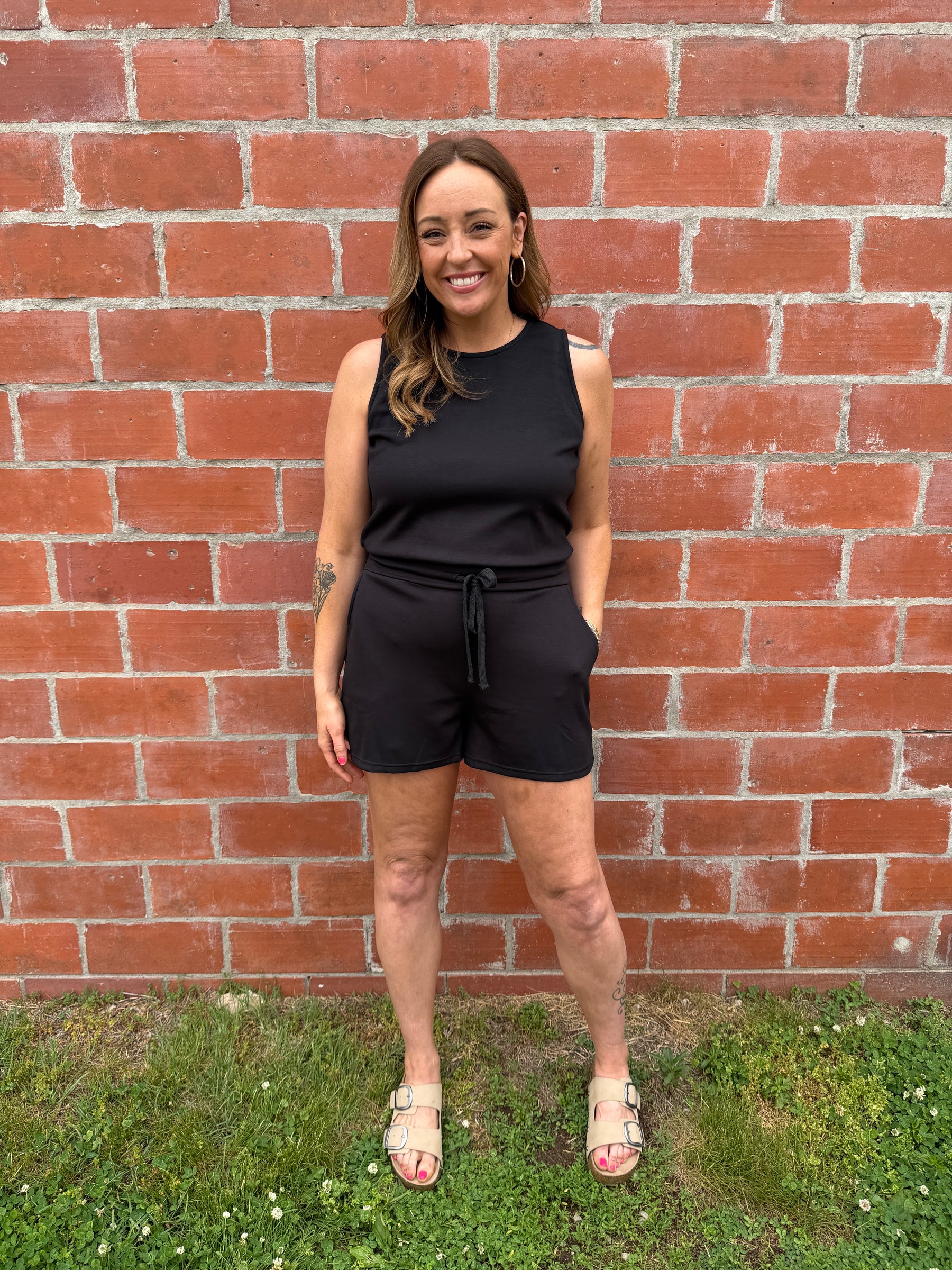 Out and About Romper - Black