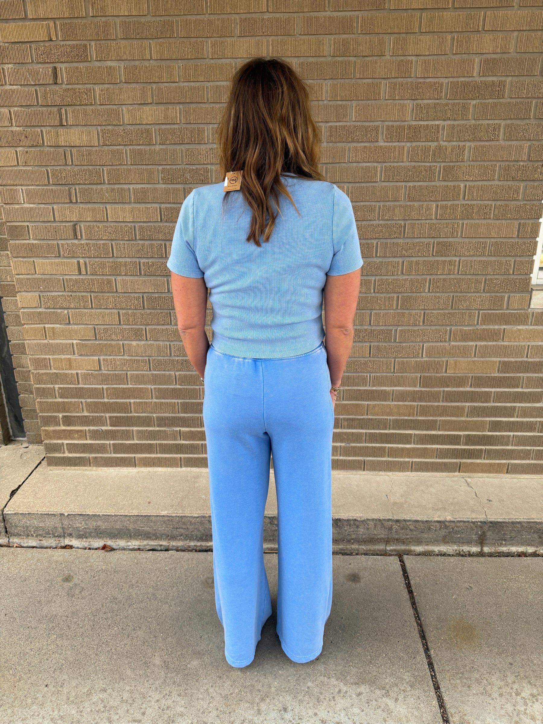 On The Go Wide Leg Pants - Blue